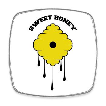 Sweet Honey - Square fridge magnet - white - Front