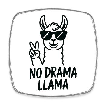 Signe de paix de Lama sans drame - Magnet carré - blanc - Devant