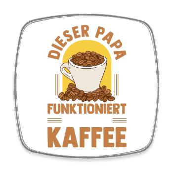 Coffee Father Father's Day Dad - Square fridge magnet - white - Front