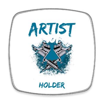 Tattoo Artist Not Magic Wand Holder Design - Square fridge magnet - white - Front