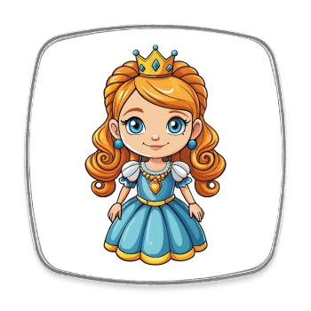 Petite princesse - Magnet carré - blanc - Devant
