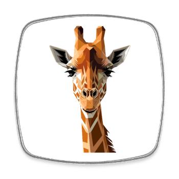 Giraffe Afrika Liebe Safari Wildnis Süße Giraffen - Viereckiger Kühlschrankmagnet - Weiß - Vorne