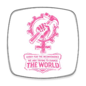 Feminism Feminist Feminist - Square fridge magnet - white - Front