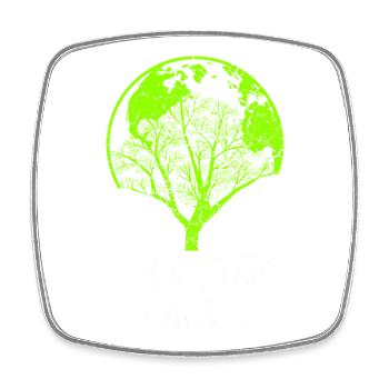 SAVE THE EARTH T-SHIRT - Square fridge magnet - white - Front