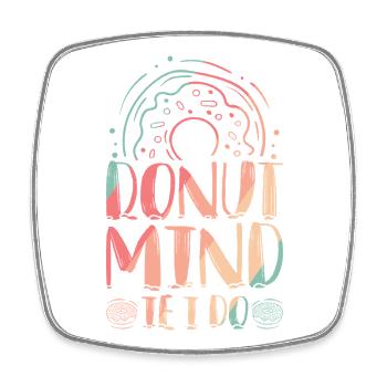Restauration rapide en donuts - Magnet carré - blanc - Devant