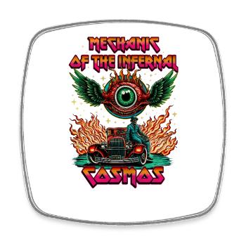 Mechanic of the Infernal Cosmos - Square fridge magnet - white - Front