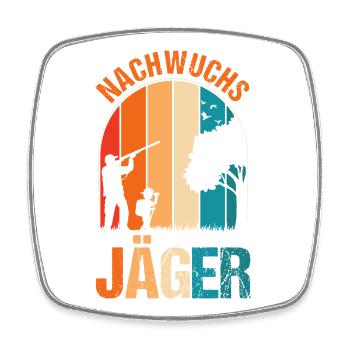 Jagd Ausbildung Jagen Waidmann Jäger - Viereckiger Kühlschrankmagnet - Weiß - Vorne