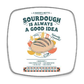 Sourdough Is Always A Good Idea Bread Baking Era - Square fridge magnet - white - Front
