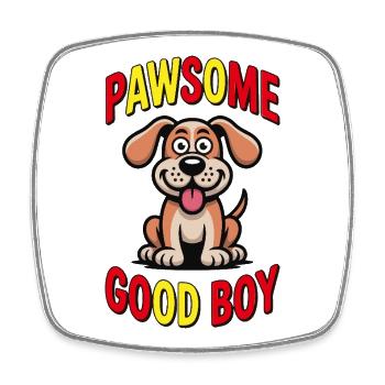 Pawsome_dog - Viereckiger Kühlschrankmagnet - Weiß - Vorne