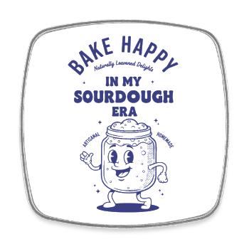 Ère du pain au levain Baker Baker - Magnet carré - blanc - Devant