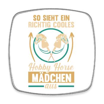 Steckenpferd Hobbyhorse Hobby Horsing - Viereckiger Kühlschrankmagnet - Weiß - Vorne