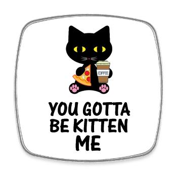 Cat Kitten - Square fridge magnet - white - Front