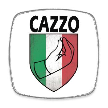 Italienisch, Cazzo - Viereckiger Kühlschrankmagnet - Weiß - Vorne
