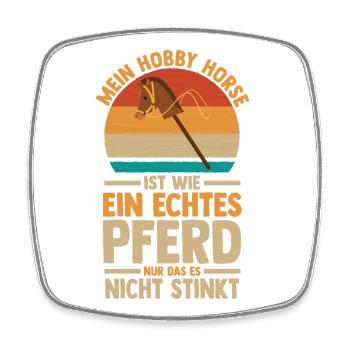 Steckenpferd Hobbyhorse Hobby Horsing - Viereckiger Kühlschrankmagnet - Weiß - Vorne