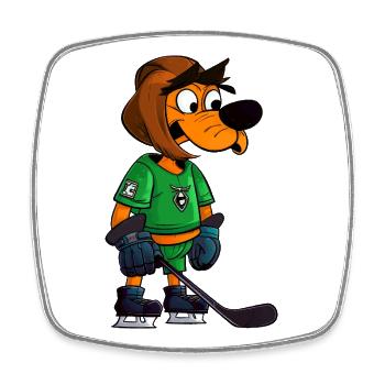 Hockey Dog - Square fridge magnet - white - Front