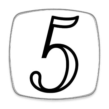 5. ANNIVERSARY. 5 YEARS. 5th ANNIVERSARY - Square fridge magnet - white - Front