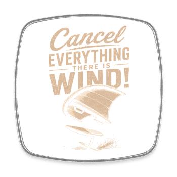 Windstorm Windsurf Statement - Square fridge magnet - white - Front