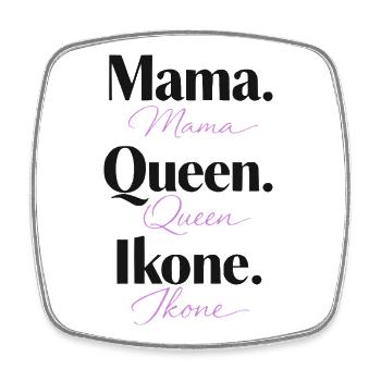 Mama Queen Ikone  - Viereckiger Kühlschrankmagnet - Weiß - Vorne