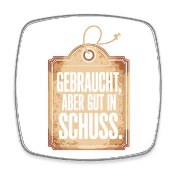 Gebraucht Aber Gut In Schuss Oldtimer Geburtstag - Viereckiger Kühlschrankmagnet - Weiß - Vorne