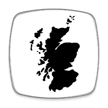 Scotland map - Square fridge magnet - white - Front