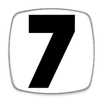 7 - Square fridge magnet - white - Front