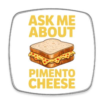 Cadeau au fromage piment piment de la Jamaise - Magnet carré - blanc - Devant