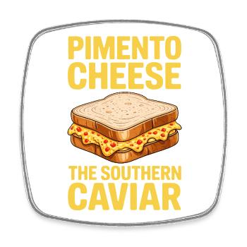 Pimento Cheese Sandwiches Geschenk - Viereckiger Kühlschrankmagnet - Weiß - Vorne