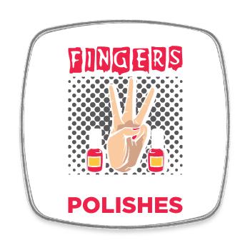 Nageldesigner Nageldesignerin Kosmetik Nagelstudio - Viereckiger Kühlschrankmagnet - Weiß - Vorne