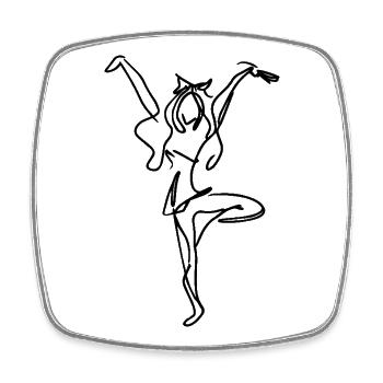 cheerleader - Magnet carré - blanc - Devant