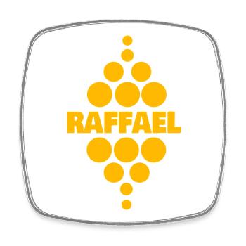 Raffael als Vorname - Viereckiger Kühlschrankmagnet - Weiß - Vorne