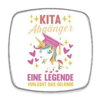Kita Erste Klasse Einhorn Schüler Kindergarten - Viereckiger Kühlschrankmagnet - Weiß - Vorne