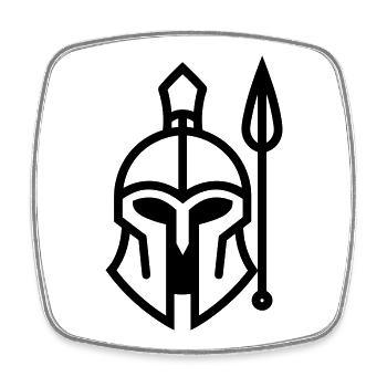 Spartan - Square fridge magnet - white - Front