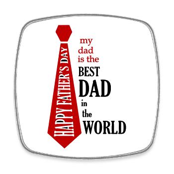 Father's Day - Square fridge magnet - white - Front