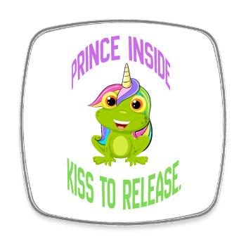 Prince Inside – Kiss to Release - Viereckiger Kühlschrankmagnet - Weiß - Vorne