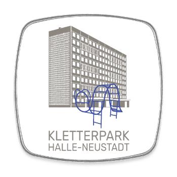 Kletterpark Halle-Neusadt - Viereckiger Kühlschrankmagnet - Weiß - Vorne