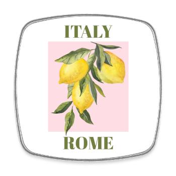 Italy Rome Vacation Beach Lemons Rome Fashion - Square fridge magnet - white - Front