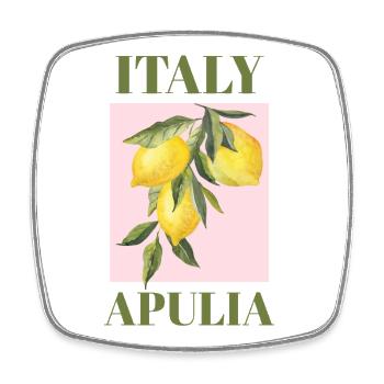 Italie Vacances aux Pouilles plage Citrons Pouilles - Magnet carré - blanc - Devant