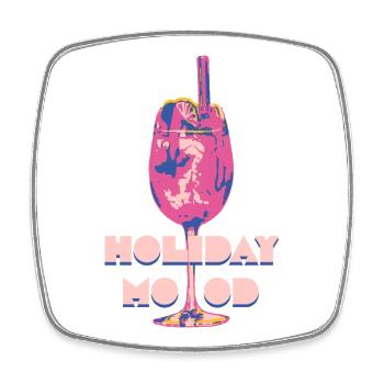 HOLIDAY FASHION - Square fridge magnet - white - Front