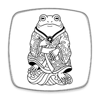 tatouage japonais - Magnet carré - blanc - Devant