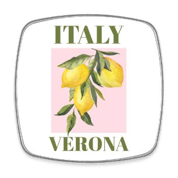 Italien Verona Urlaub Strand Zitronen Mode - Viereckiger Kühlschrankmagnet - Weiß - Vorne
