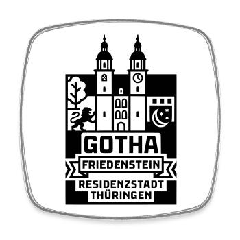 Gotha Friedenstein Residenzstadt Thüringen - Viereckiger Kühlschrankmagnet - Weiß - Vorne