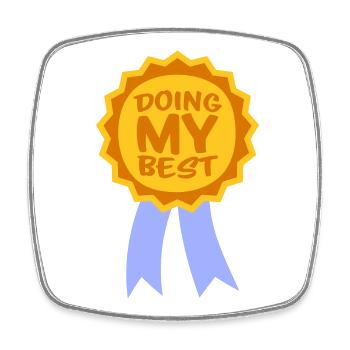 Doing My Best Lustig Ehrlich Motivational Spruch - Viereckiger Kühlschrankmagnet - Weiß - Vorne