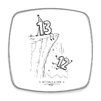 Level 13 Unlocked | 13 Year Anniversary Gift - Square fridge magnet - white - Front