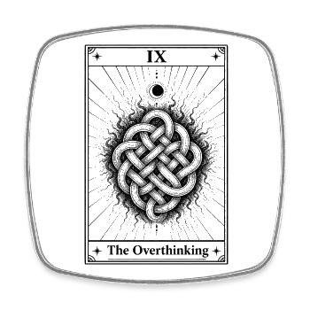 Overthinking | Tarotkarte Alltag - Viereckiger Kühlschrankmagnet - Weiß - Vorne