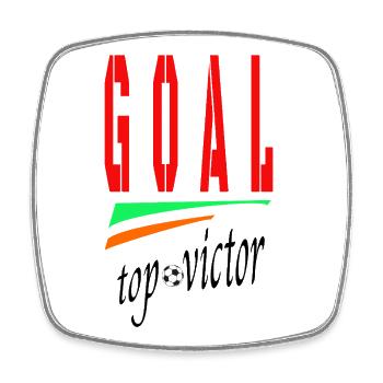 Goal Design Soccer Goal Art - Square fridge magnet - white - Front