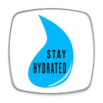 Stay Hydrated Water Drop Design – Fitness Quote - Viereckiger Kühlschrankmagnet - Weiß - Vorne