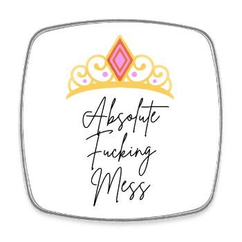 Absolute Mess - Square fridge magnet - white - Front