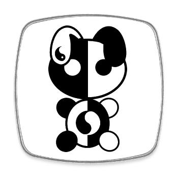 Plush: Yiny - Square fridge magnet - white - Front