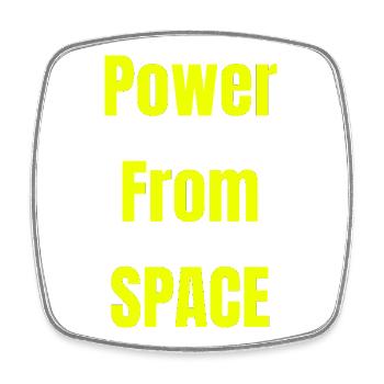 Power From Space - Square fridge magnet - white - Front