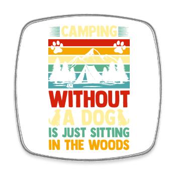 Camping Bonfire Camp Life Forest Camper - Square fridge magnet - white - Front